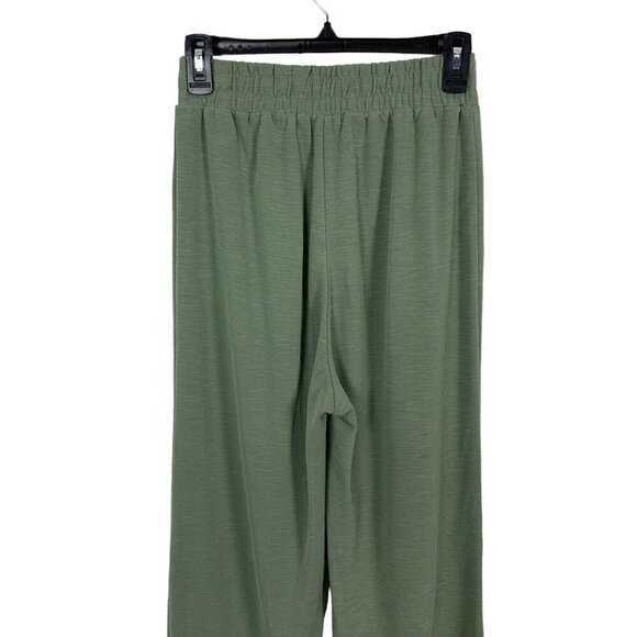 Dee Elly Green Wide Leg Drawstring Waist Lounge Pants Small - Picture 5 of 7